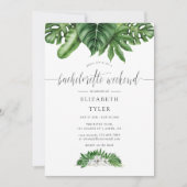 Tropische Vegetation Bachelorette Einladung (Vorderseite)