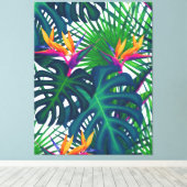 Tropische Vegetation Dschungel Blätter Paradies Leinwanddruck (Insitu (Holzboden))