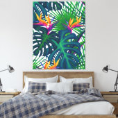 Tropische Vegetation Dschungel Blätter Paradies Leinwanddruck (Insitu (Schlafzimmer))
