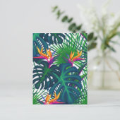 Tropische Vegetation Dschungel Blätter Paradies Postkarte (Stehend Vorderseite)
