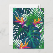 Tropische Vegetation Dschungel Blätter Paradies Postkarte (Vorne/Hinten)