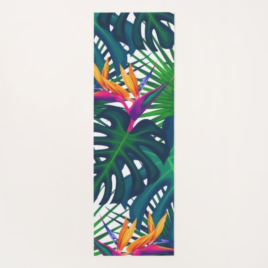 Tropische Vegetation Dschungel Blätter Paradies Yogamatte (Rückseite)