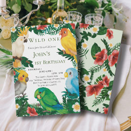 Tropische Vegetation Exotische Papageien Wild eine Einladung