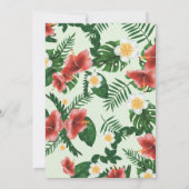 Tropische Vegetation Exotische Papageien Wild Gebu Einladung (Rückseite)