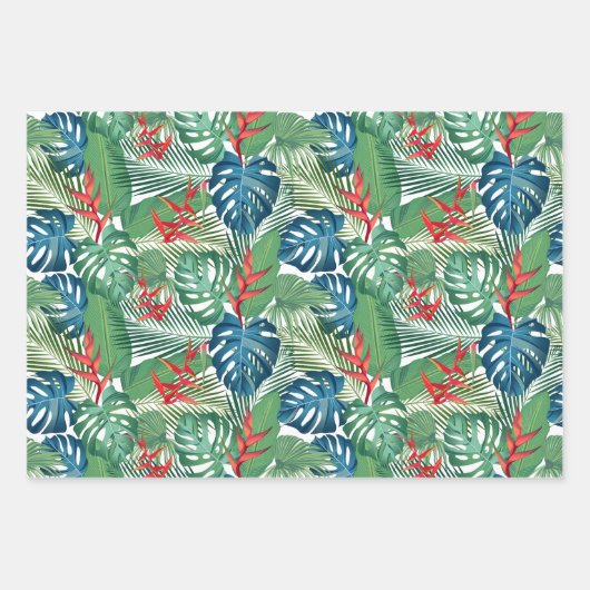 Tropische Vegetation Geschenkpapier Set (Vorderseite)