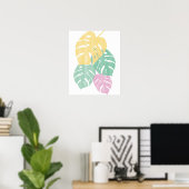 Tropische Vegetation - Monstera Blätter Poster (Heimbüro)