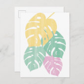 Tropische Vegetation - Monstera Blätter Postkarte (Vorne/Hinten)