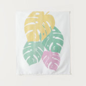 Tropische Vegetation - Monstera Blätter Wandteppich (Vorderseite)