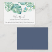 Tropische Vegetation Neue Zuhause Moving Ankündigu Begleitkarte (Vorne/Hinten)