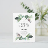 Tropische Vegetation rustikale Einladung Postkarte (Stehend Vorderseite)