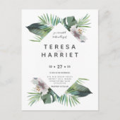 Tropische Vegetation rustikale Einladung Postkarte (Vorderseite)