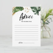 Tropische Vegetation und Brautparty Hinweiskarte (Stehend Vorderseite)