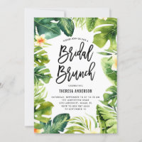 Tropische Vegetation und Plumeria Bridal Brunch