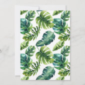 Tropische Vegetation und Plumeria Geburtstagsparty Einladung (Rückseite)