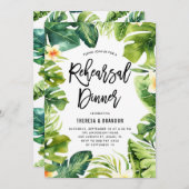 Tropische Vegetation und Probe Plumeria Einladung (Vorne/Hinten)