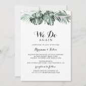 Tropische Vegetation Weiß machen wir wieder einmal Einladung (Vorderseite)