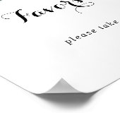 Tropische Vegetation Weiße Blütenfavoriten Zeichen Poster (Ecke)