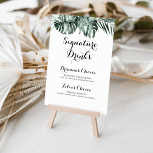 Tropische Vegetation Weiße Blütenunterschrift Getr Poster