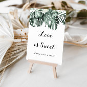 Tropische Vegetation Weiße Liebe ist süß Poster