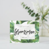 tropische Vegetation wird mein Trauzeuge sein Ankündigungspostkarte (Stehend Vorderseite)