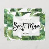 tropische Vegetation wird mein Trauzeuge sein Ankündigungspostkarte (Vorne/Hinten)