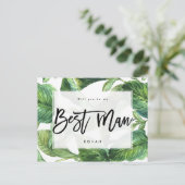 tropische Vegetation wird mein Trauzeuge sein Ankündigungspostkarte (Stehend Vorderseite)