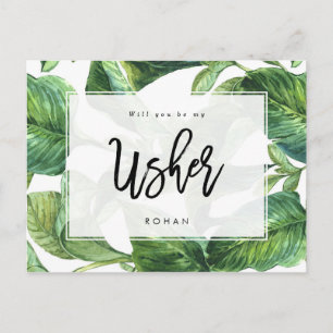 tropische Vegetation wird mein Usher sein Ankündigungspostkarte