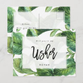 tropische Vegetation wird mein Usher sein Ankündigungspostkarte (Vorne/Hinten)