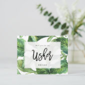 tropische Vegetation wird mein Usher sein Ankündigungspostkarte (Stehend Vorderseite)