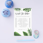 Tropische Vegetation würde sie eher Brautparty Flyer (Einzeln)