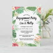 Tropische Verlobung Aloha Party Einladung (Stehend Vorderseite)