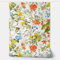 Tropische Vintage Affen Garten Rokoko Chinoiserie