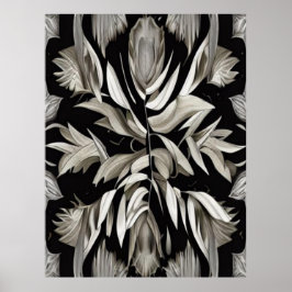 Tropische Vintage Blätter Poster