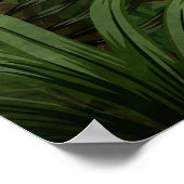 Tropische Vintage botanische Landschaftsdarstellun Poster (Ecke)