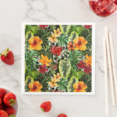 Tropische Vintage Exotic Dschungel Blume Blume Serviette (Beispiel)