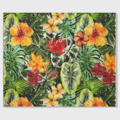 Tropische Vintage exotische Geschenkpapier (Flach)