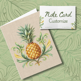 Tropische Vintage-Gelbe Ananas