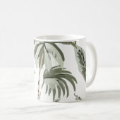 Tropische Vintage Hawaiianische Palmen Kaffeetasse (VorderseiteRechts)