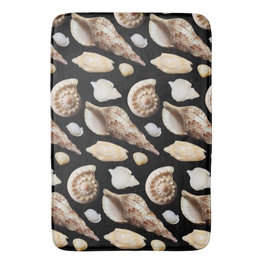 Tropische Vintage Muscheln Südostasiens Badematte (Vorderseite Vertikal)