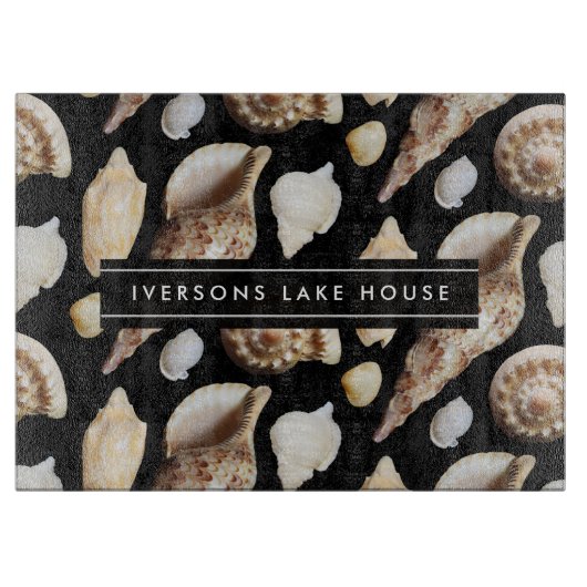 Tropische Vintage Muscheln Südostasiens Schneidebrett (Vorderseite)