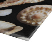 Tropische Vintage Muscheln Südostasiens Schneidebrett (Ecke)