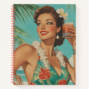 Tropische Vintage-Paradies-Vibes Notizblock