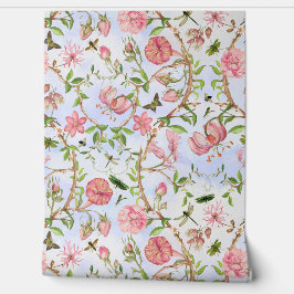 Tropische Vintage Schmetterlinge Garten Chinoiseri Tapete