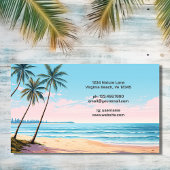 Tropische Visitenkarte für Strand und Palmen