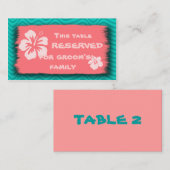 Tropische Visitenkarten Platzkarte (Vorne/Hinten)