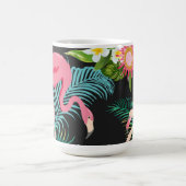 Tropische Vögel Blume Flamingo Wasserwelt Landscha Kaffeetasse (Mittel)