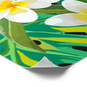 Tropische Vögel Blume Flamingo Wasserwelt Landscha Poster (Ecke)