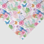 Tropische Vögel Blume Strandgewebe Party Seidenpapier (Ausschnitt)