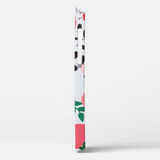 Tropische Vögel, Blumenmuster. Case-Mate iPhone Hülle (Rückseite / Links)