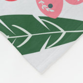 Tropische Vögel, Blumenmuster. Fleecedecke (Ecke)